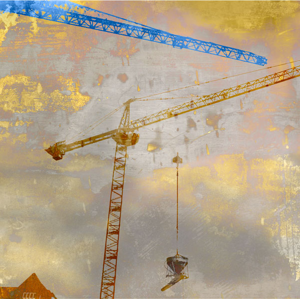 Brooklyn With Baroque Sky, Digital Mixed Media Collage Brooklyn With Baroque Sky, Digital Mixed Media Collage