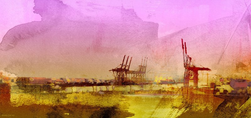 Nocturne In Pink, archival pigment print, edition of 5, 20 x 42.5,