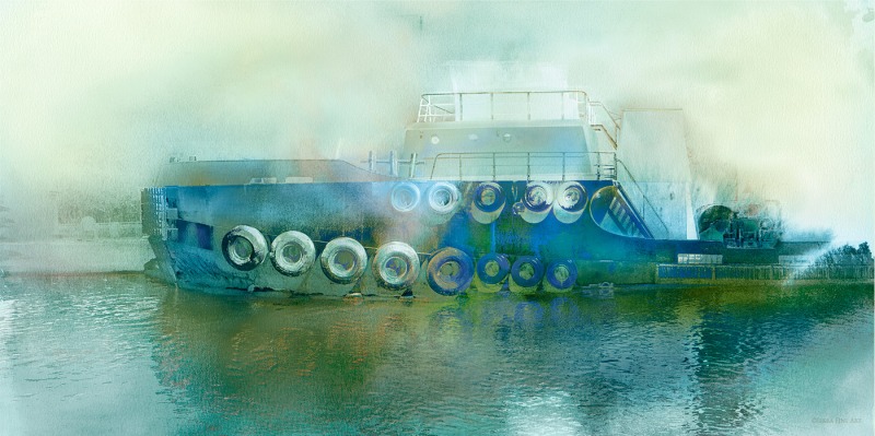 The Blue Tug, archival pigment print, edition of 5, 48x24 inches