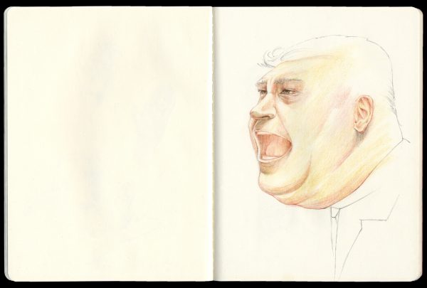 Shouting man sketch by Iskra