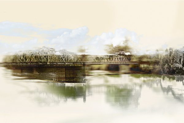 Liminal Shift Print of a Bridge by Iskra