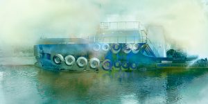 The Blue Tug by Iskra