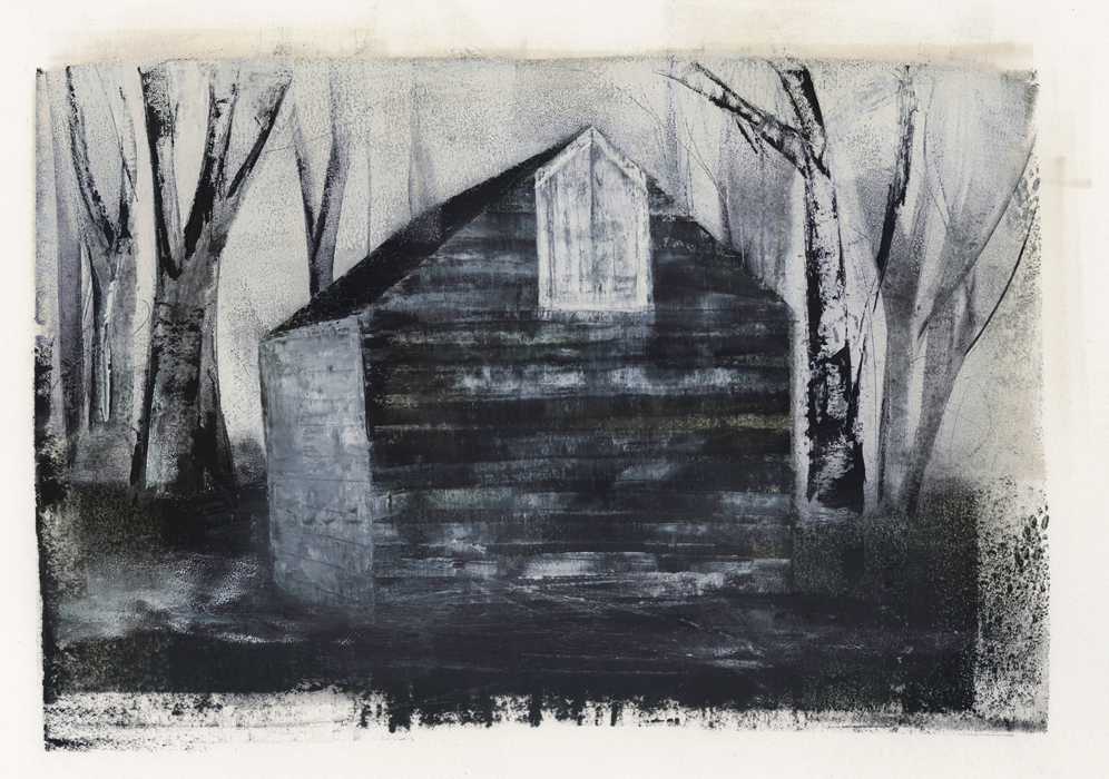 Hose of Winter Saltbox Painting by Iskra