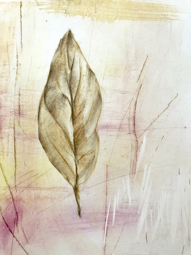 Leaf pastel drawingby Iskra