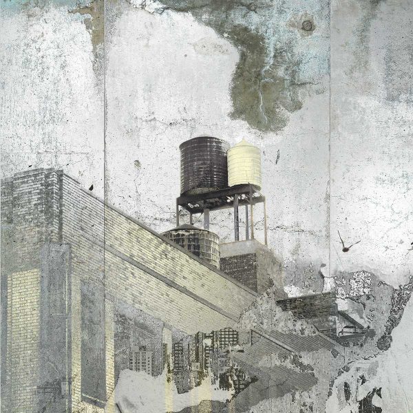 Silver Sky Water Tower print by Iskra