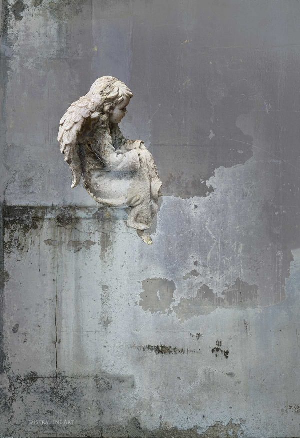 Angel in Silver Sky print by Iskra