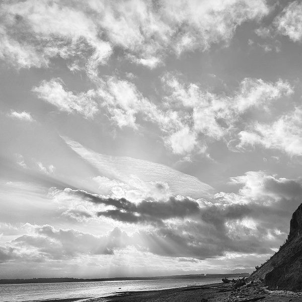 Cloud forms at Double Bluff Whidbey Island by Iskra