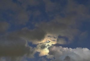 Moon and cloud courtship