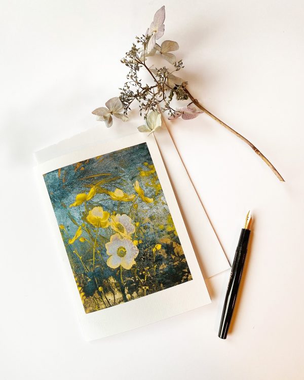 Anemone in the Field Botanical Card by Iskra