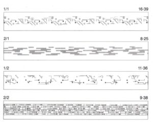 Brian Eno Notation for Music for Airports Notation