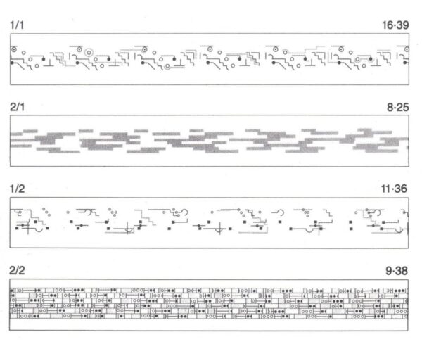Brian Eno Notation for Music for Airports Notation