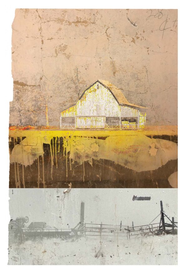 Symmetries Interrupted a barn collage landscape