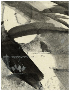 Looking for Shore Abstract Monoprint with Chine Colle by Iskra