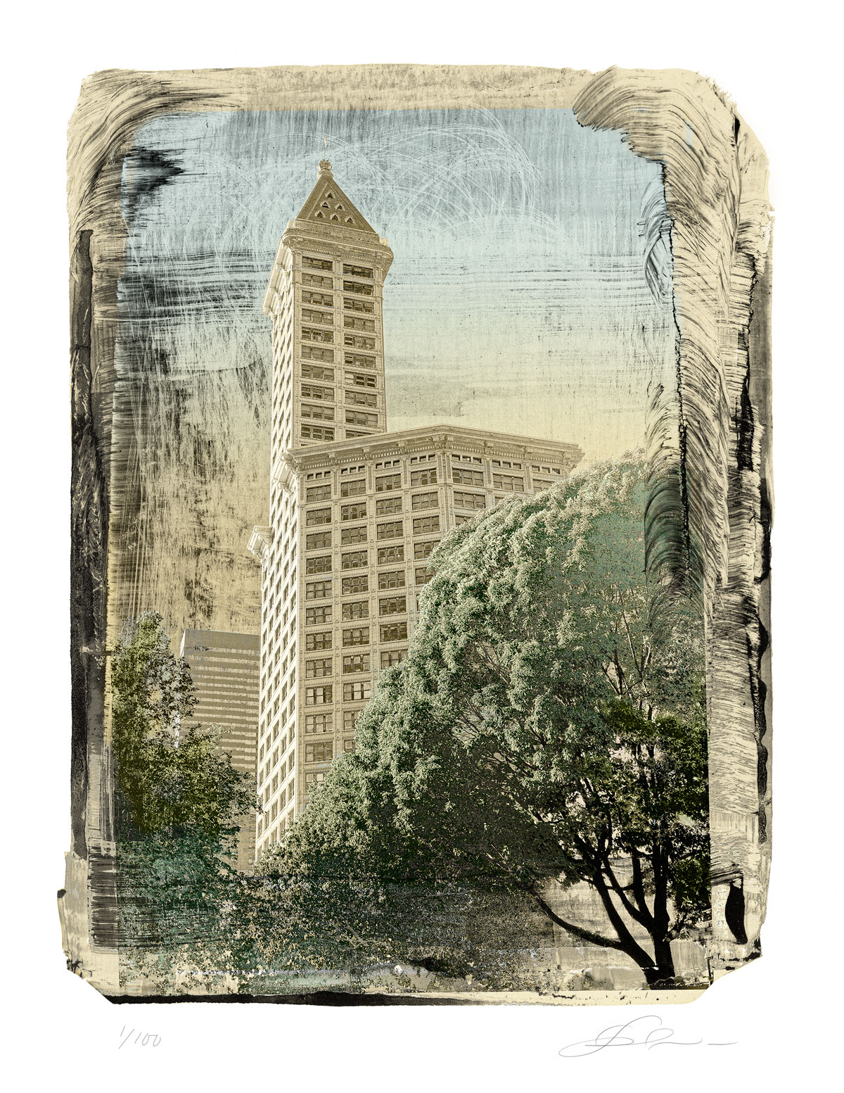 Smith Tower in Vintage Light
