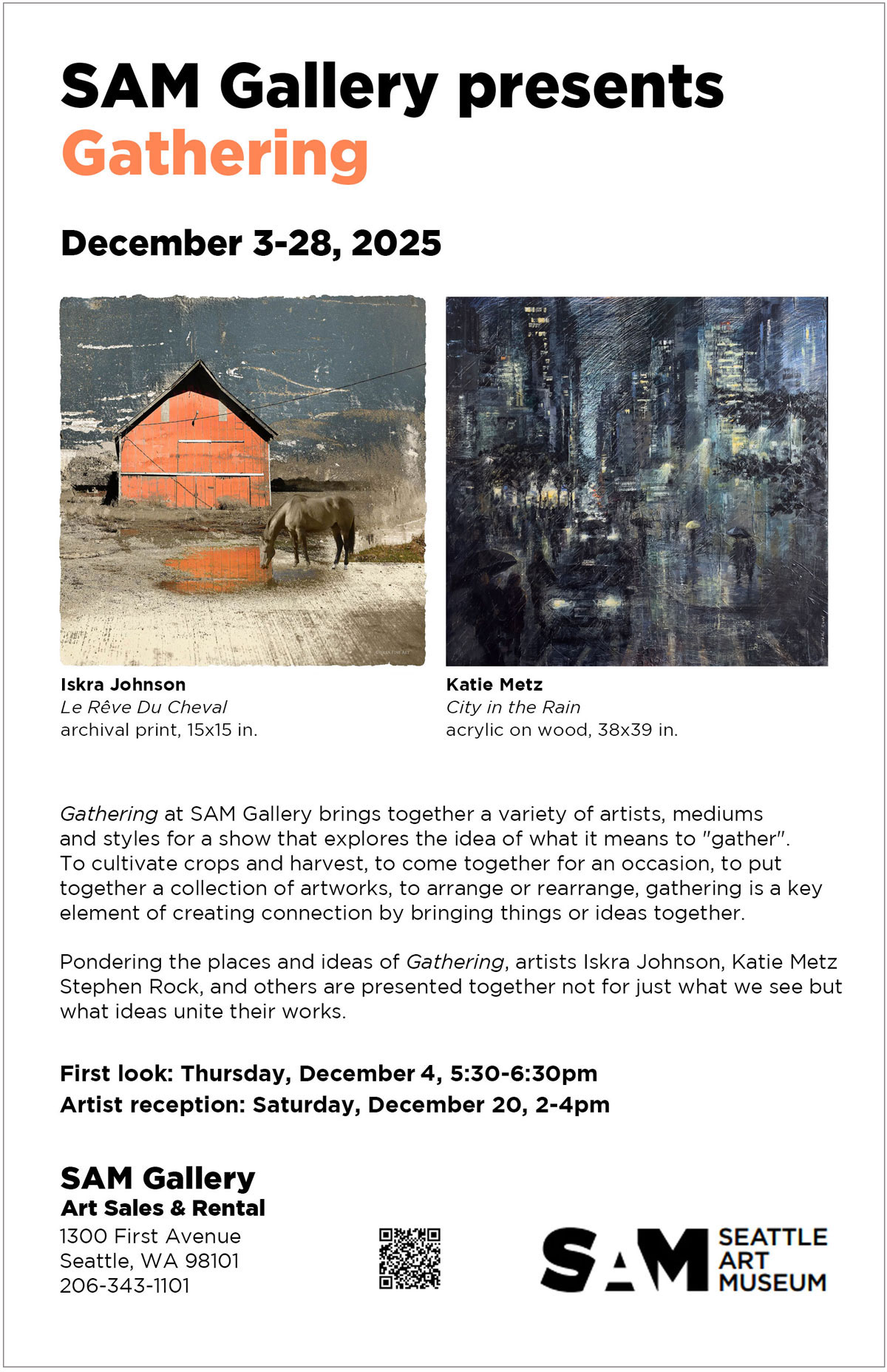Iskra Johnson and Katie Metz in Gathering at SAM Gallery