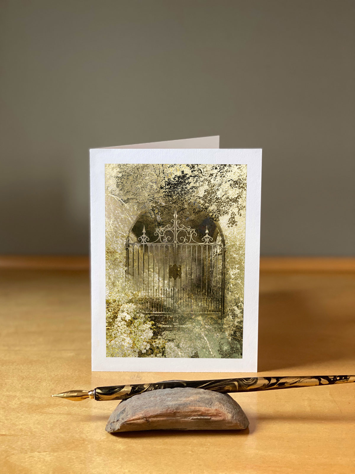 Il Cancello ornate gate notecard
