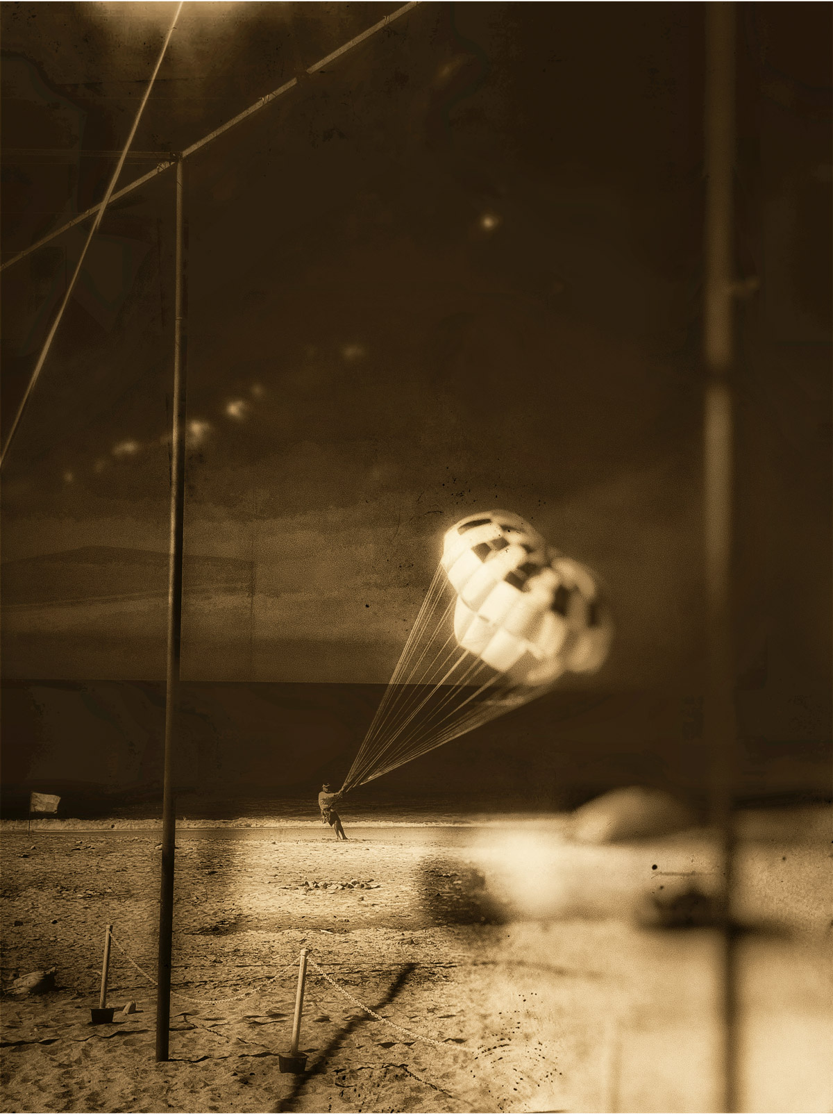 In the Dream I was holding On the parachute collage